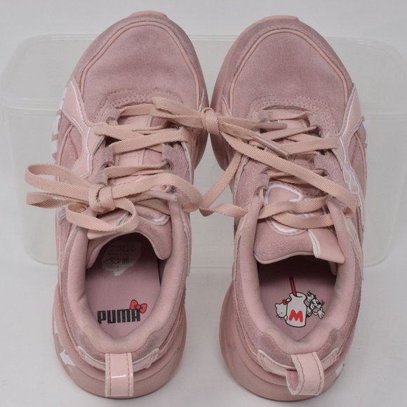 PUMA x Hello Kitty Nova 2 Sneakers Kids 12C Pink Lace Up 90s Comfort Active - Picture 6 of 16